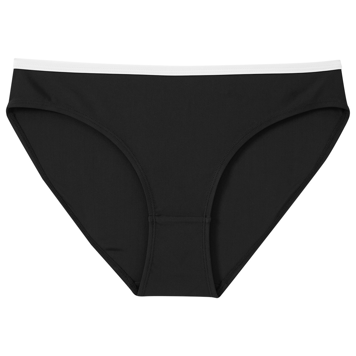 Gina Benotti Damen Bikinislip mit Kontrastpaspel schwarz