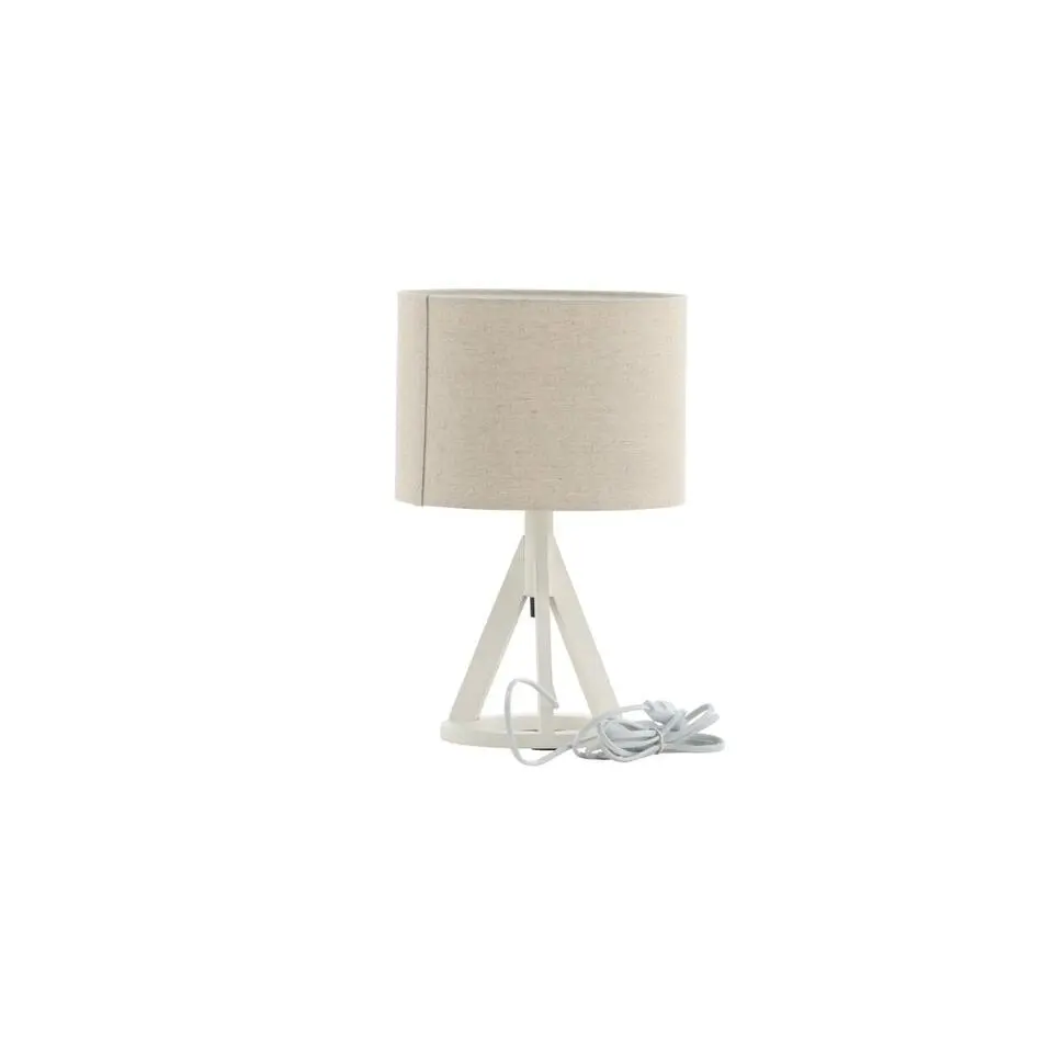 Svea - Riva ronde tafellamp - linnen - wit