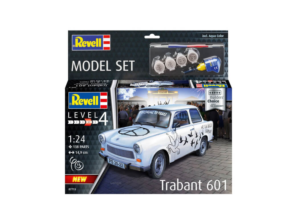 Model Set Trabant 601S Builder's Choice, Revell Modellbausatz mit Basiszubehör