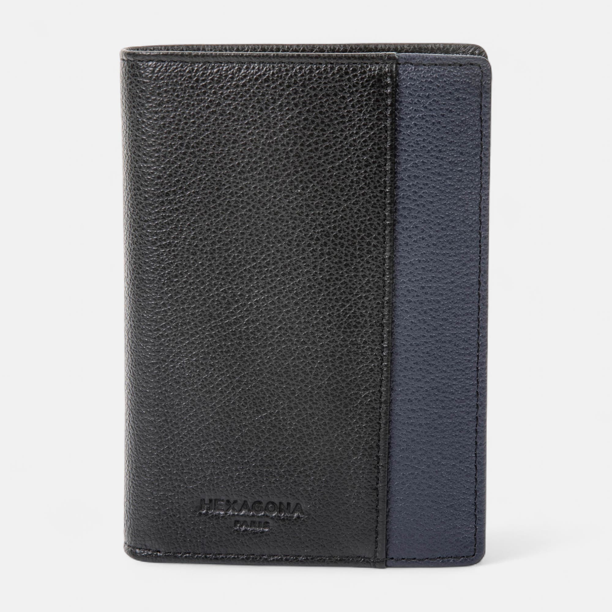 Petite maroquinerie en cuir bleu marine