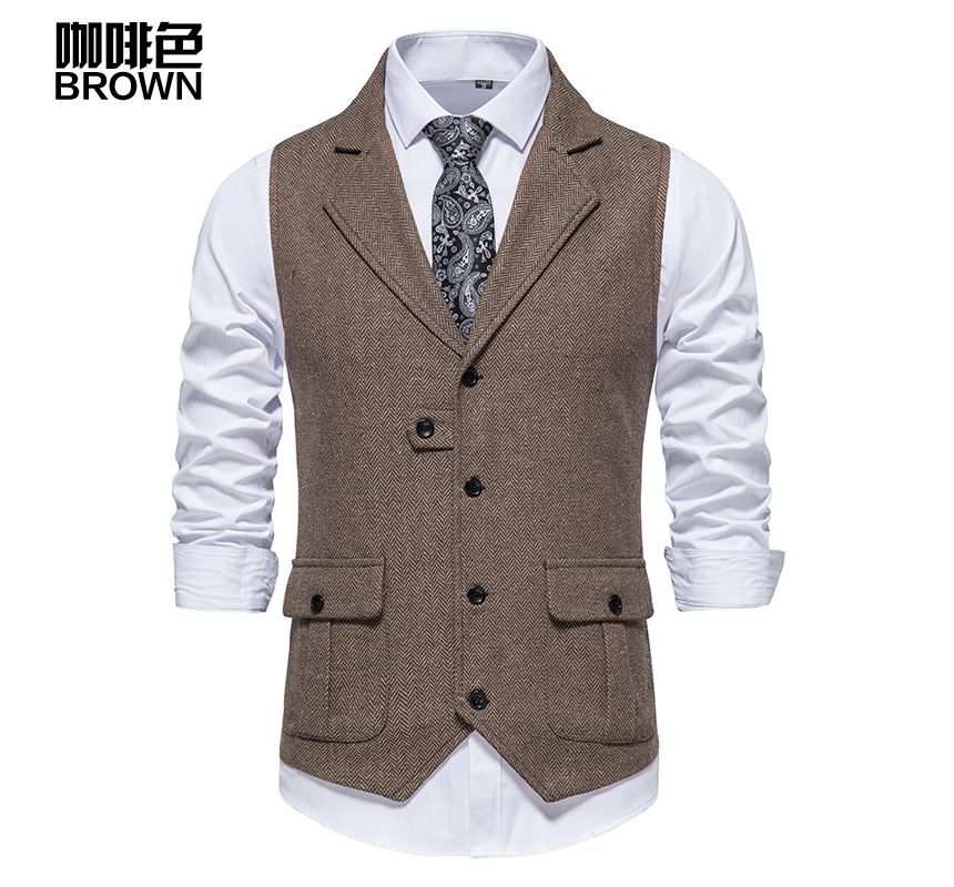 Fireon - Vest met zakdetail en enkele rij knopen