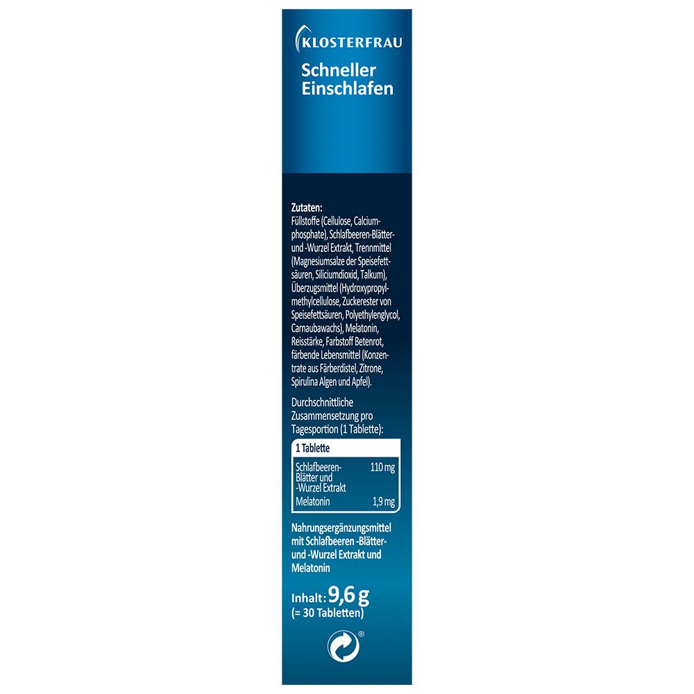 Klosterfrau Schneller Einschlafen Melatonin 1,9 mg