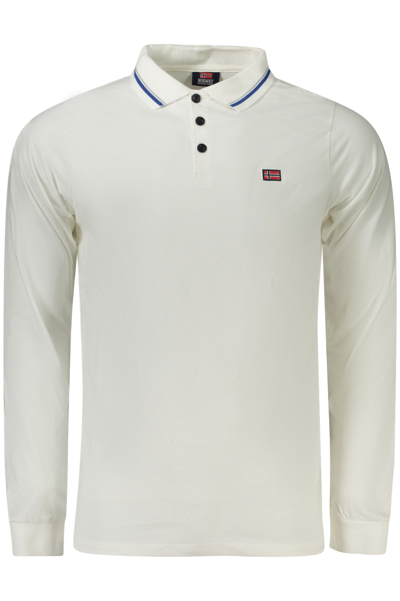 Long Sleeve Polo Men White