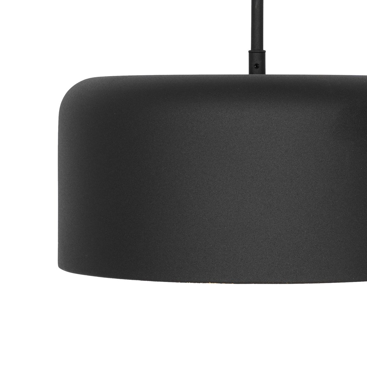 Retro hanglamp zwart met gouden binnenkant - Jinte