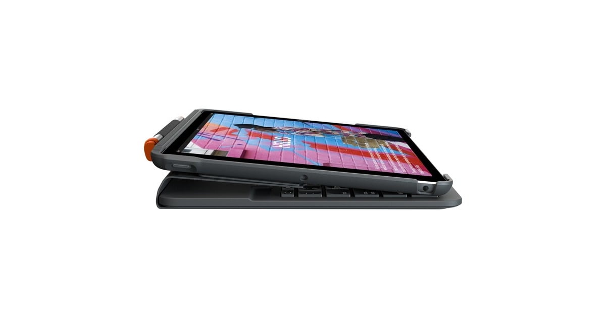 LogitechSlim Folio voor iPad (7e generatie) tablethoes  (Zwart, Bluetooth Low Energy)