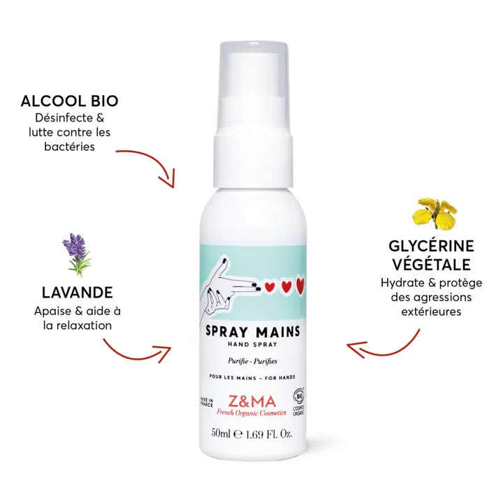 Z&MA Spray mains désinfectant - 50ml
