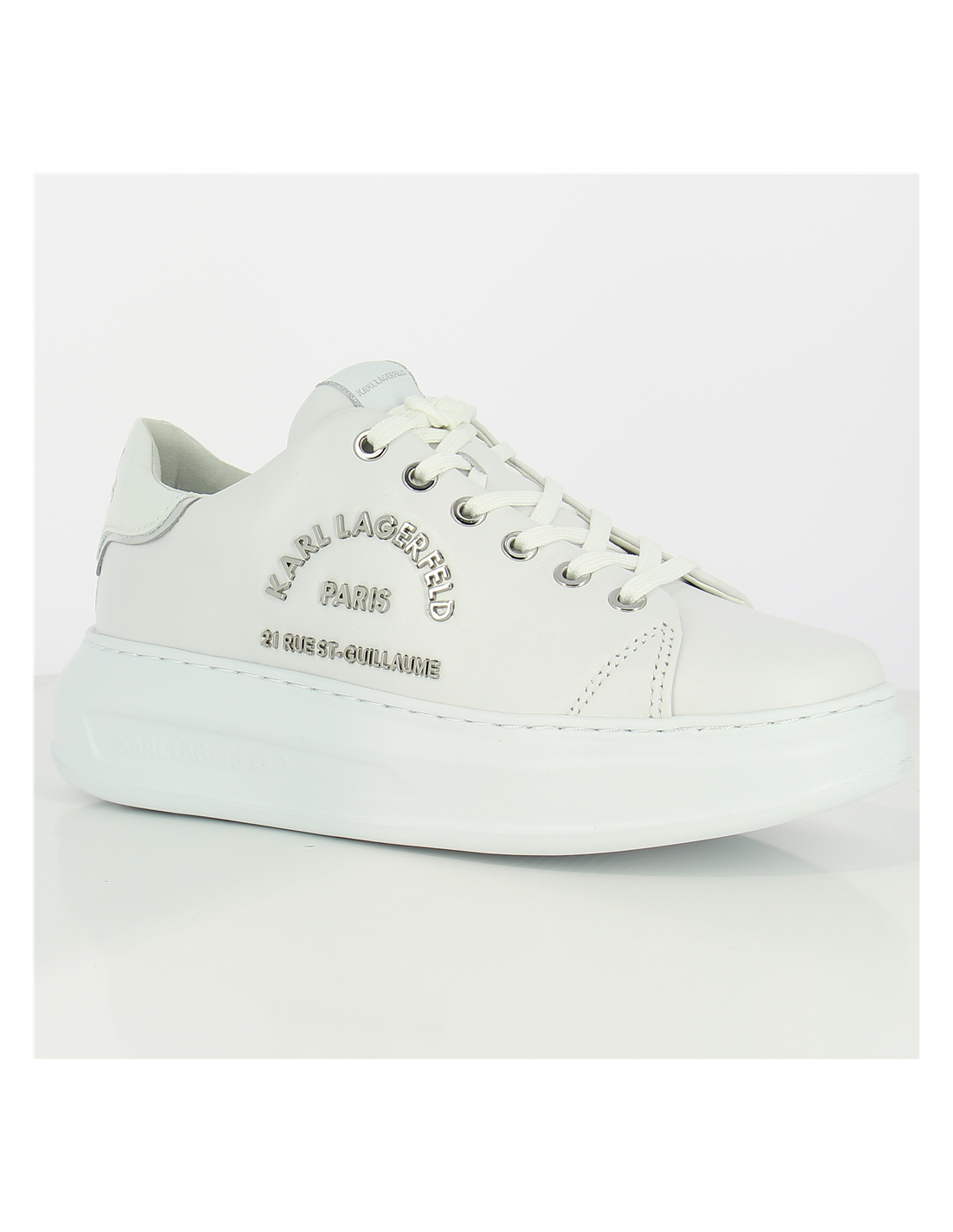 karl lagerfeld Baskets Compensées Femme Kapri Metal Maison Karl Lc Cuir Blanc