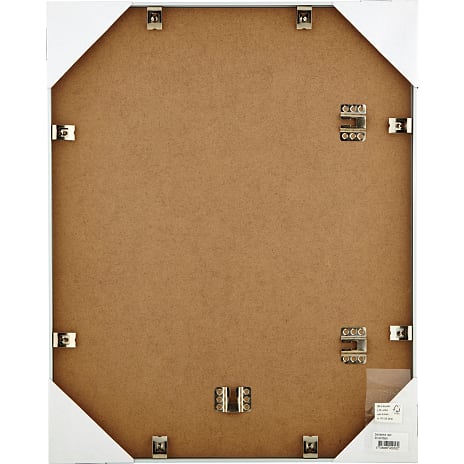 Mat sølv ramme m. plexiglas - 40x50 cm