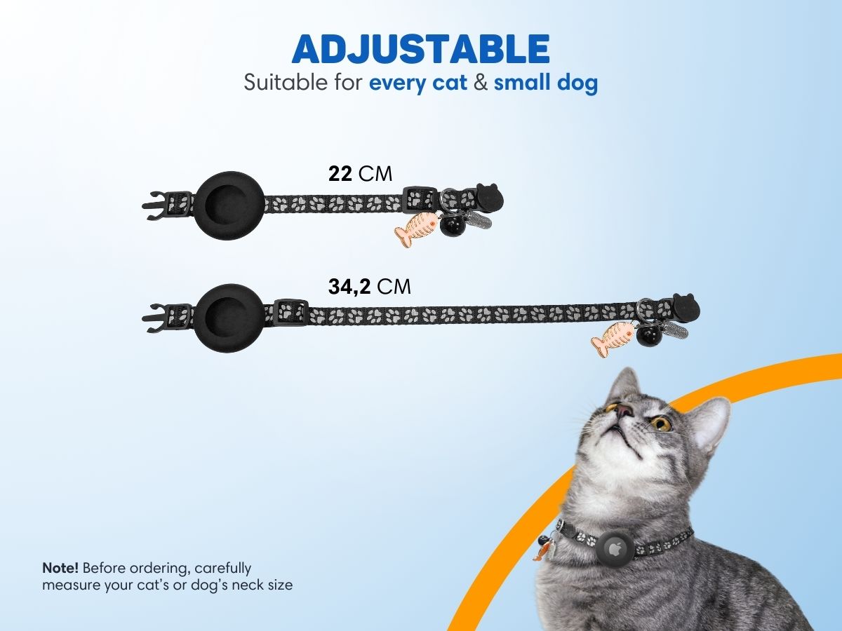 Vulpes Goods Apple AirTag kattenhalsband - Maat S