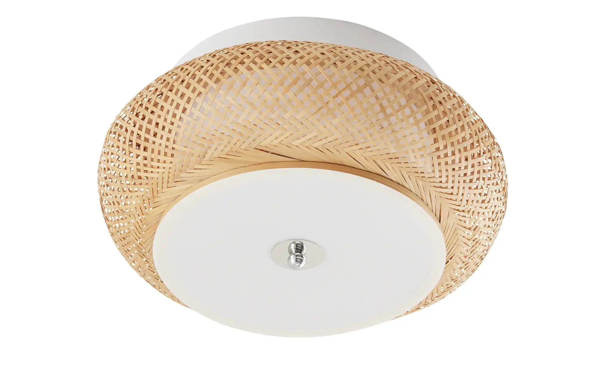 KHG LED-Deckenleuchte, Rattan / weiß