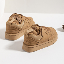 Cozy chunky sneakers - camel