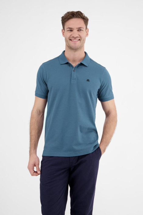 Lerros blauwe heren polo