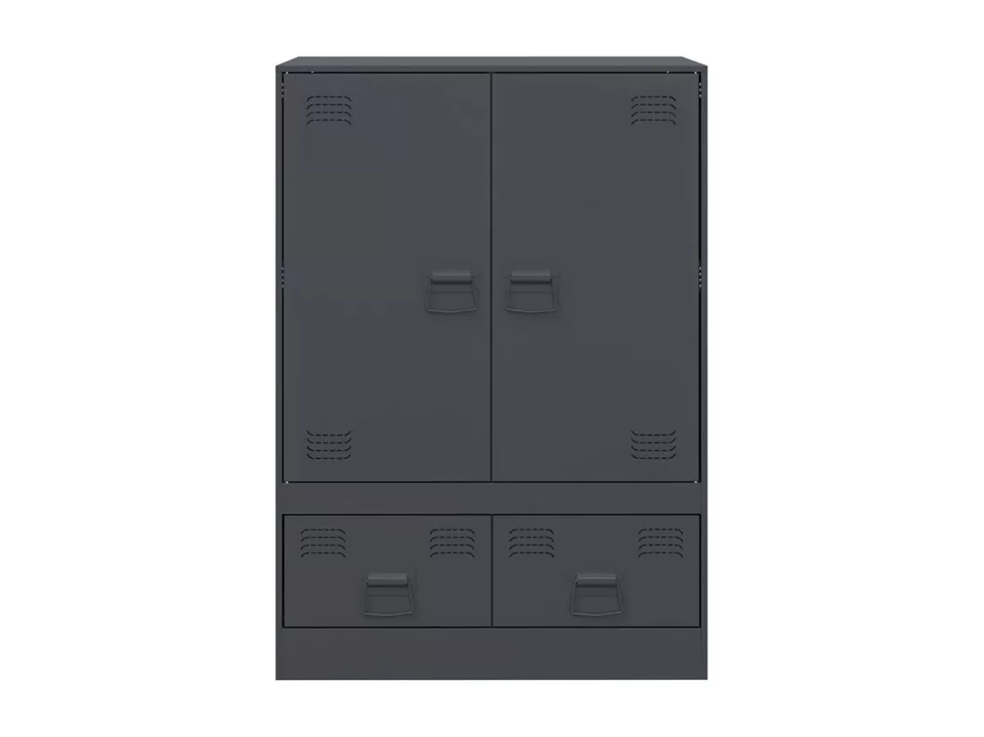 Buffet haut anthracite 67x39x95 cm acier