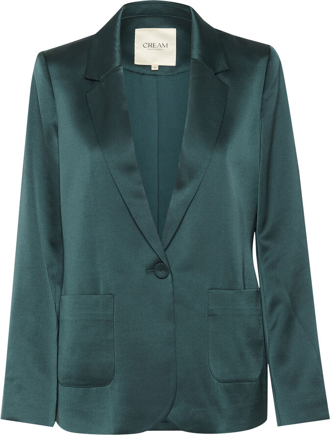 Cream CRCocamia LS Sateen Blazer Ponderosa pine