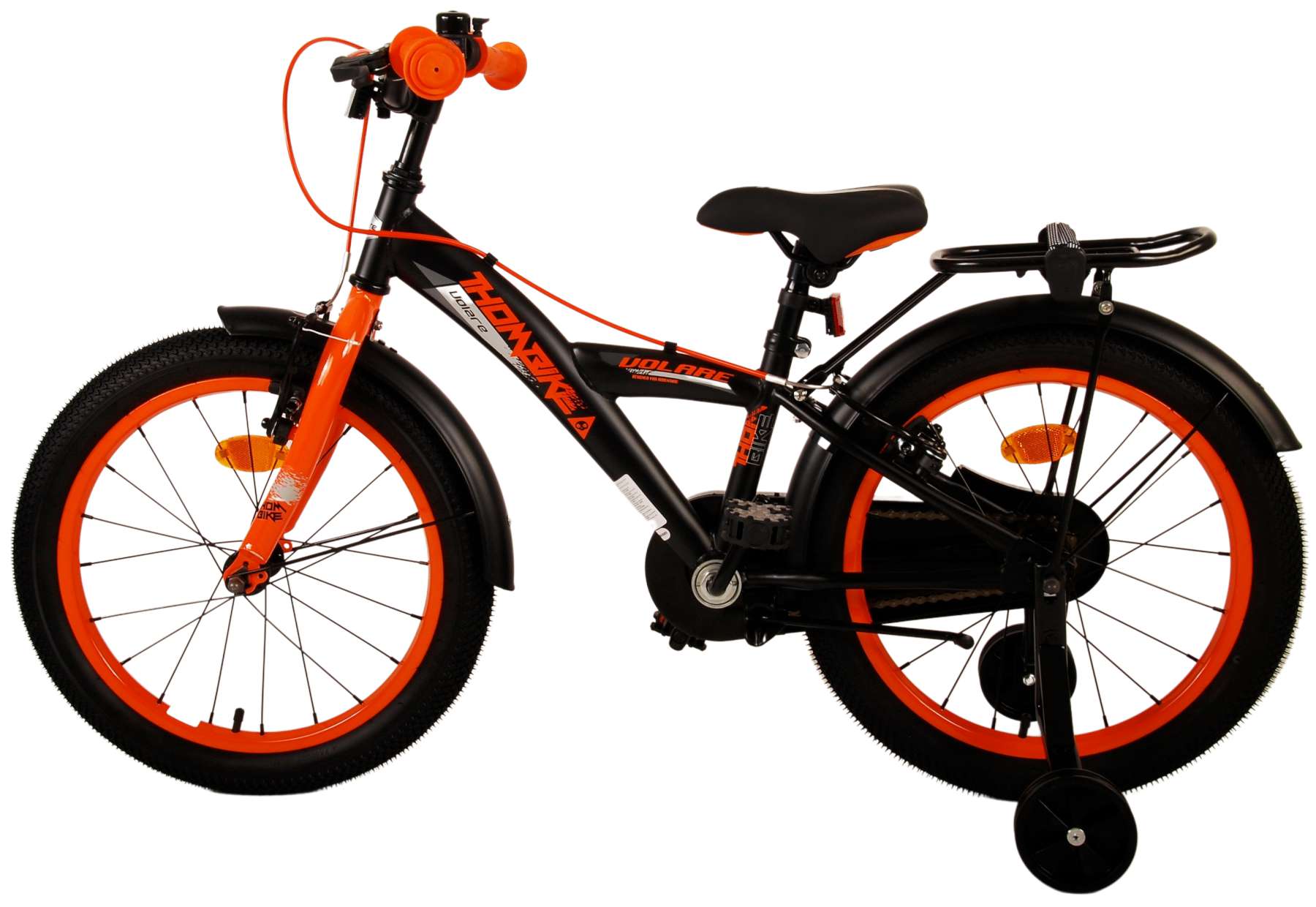 TPFSports Thombike Kinderfahrrad - Jungen - 18 Zoll - Rücktritt + Handbremse - Schwarz Grün