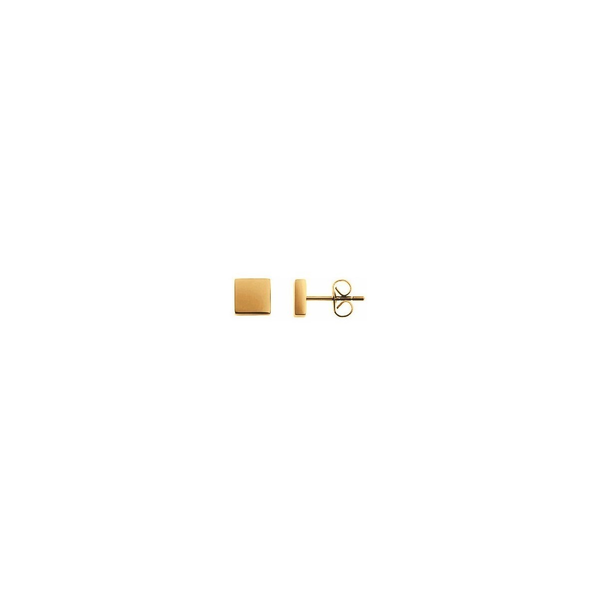 Boucles d'oreilles clous en Acier 316L - jaune brillant