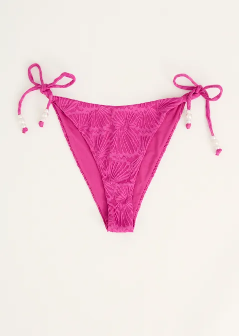 Bikini broekje jacquard paars (FUCHSIA)