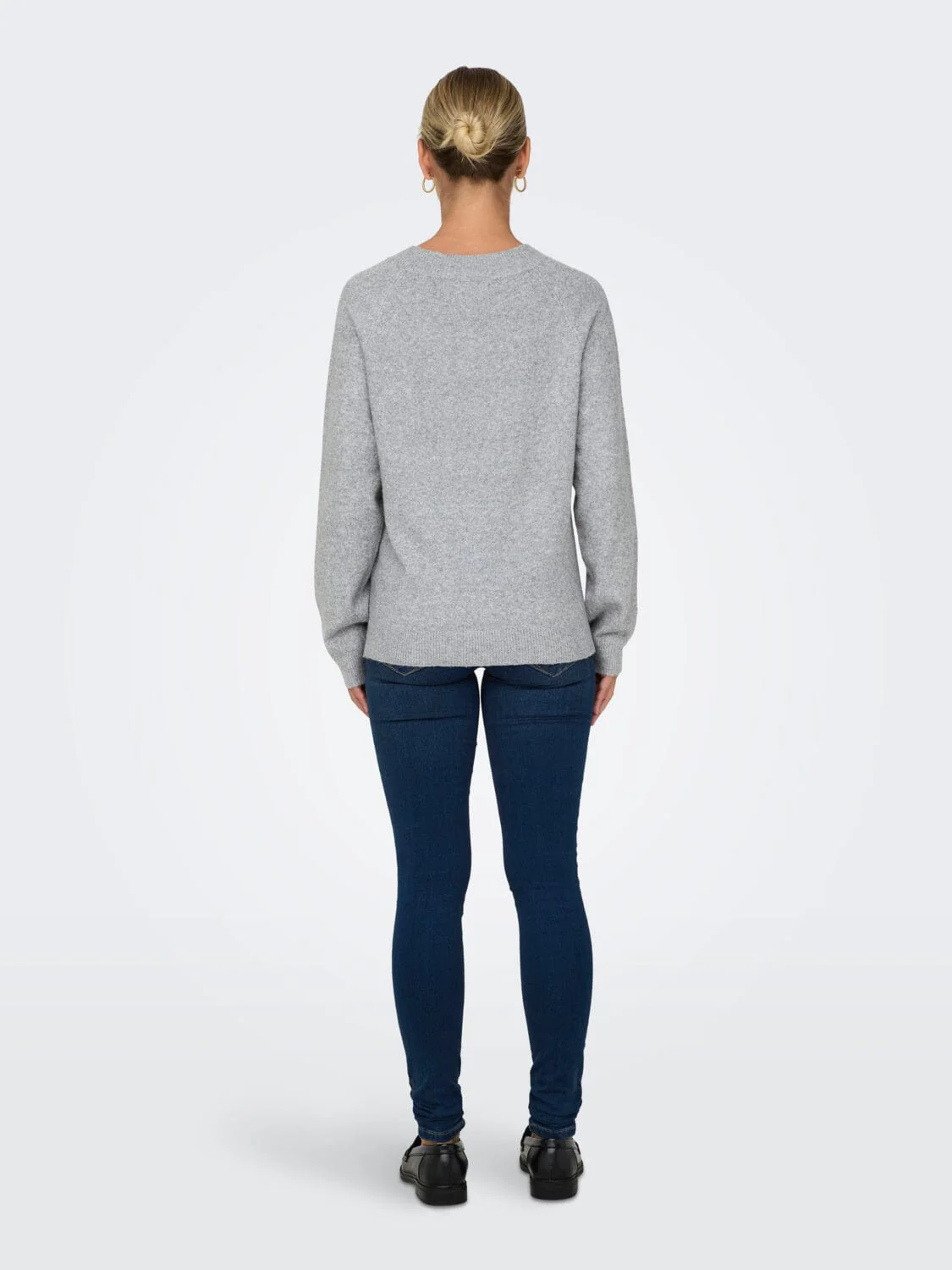Only Onlrica Life L/S Pullover Knt 3376748 light grey melange