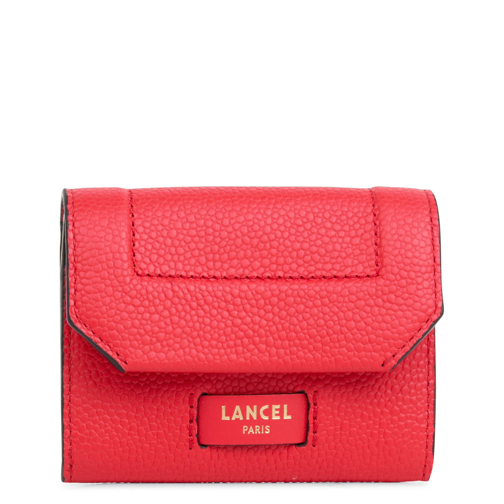 NINON - Mini portefeuille en cuir grainé| Rouge