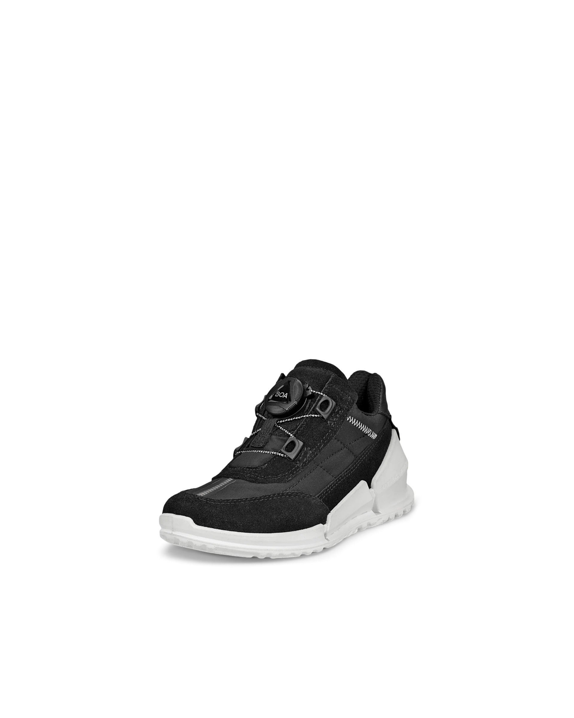 ECCO BIOM K1 Kinder Sneaker aus Veloursleder Schwarz