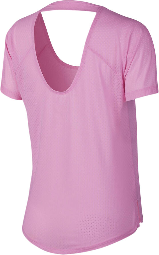 Nike Breathe Miler Ss Top Pink
