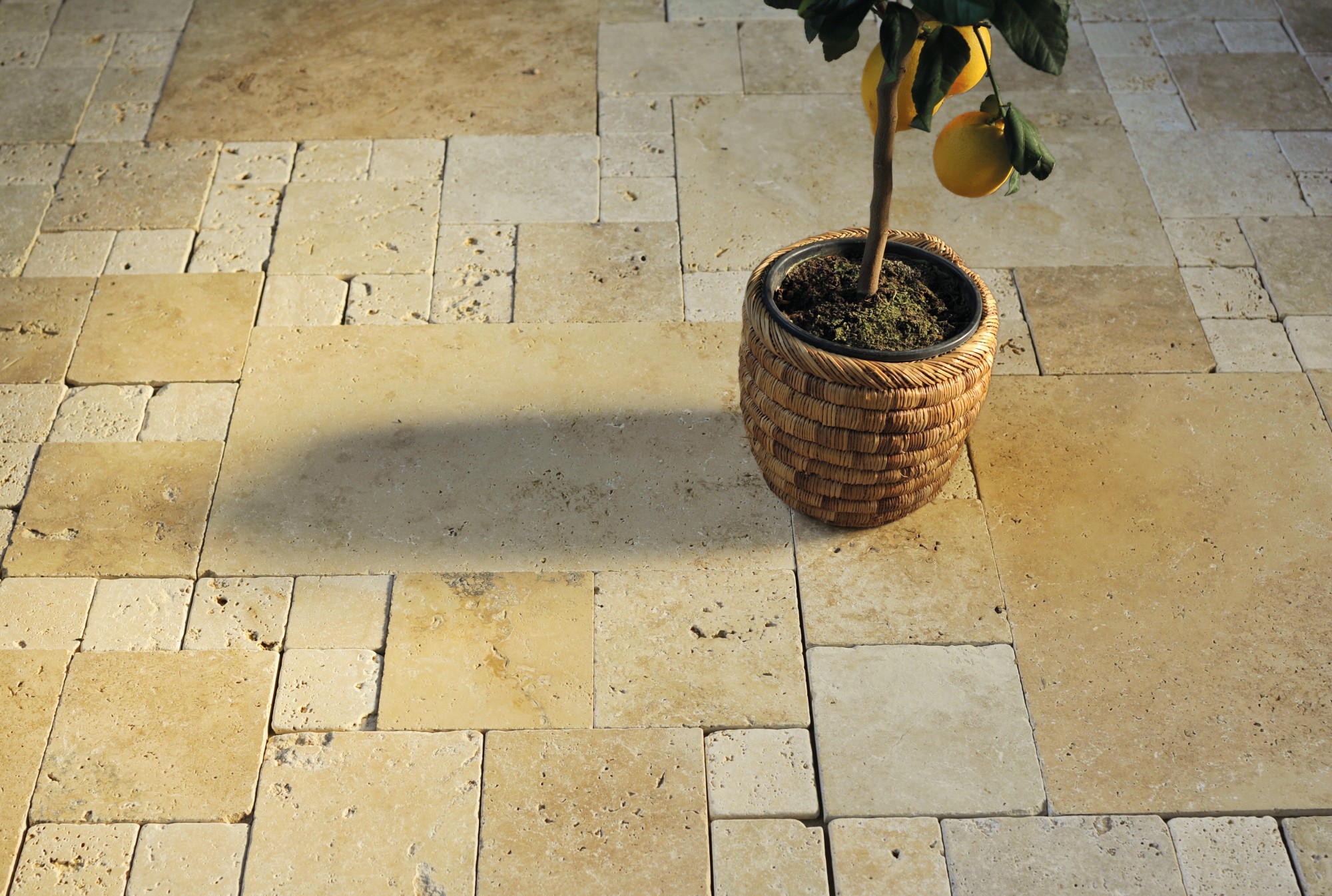 Travertin Steinplatte antik, L 61 cm, B 40,6 cm, H 1,2 cm günstig bestellen
