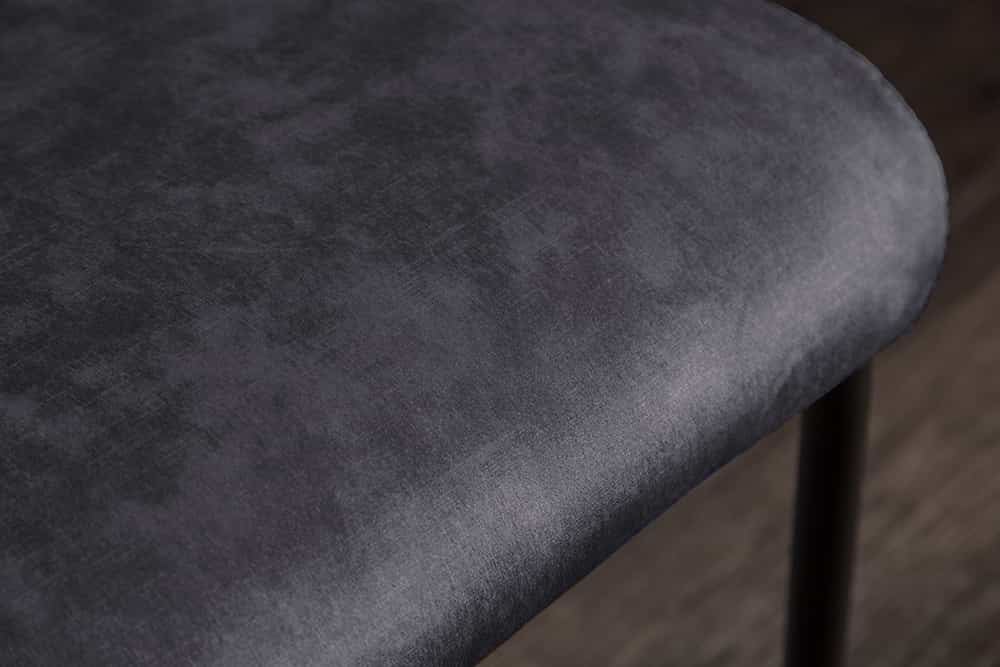 Moderner Freischwinger Stuhl COMFORT grau Samt mit Komfortgriff