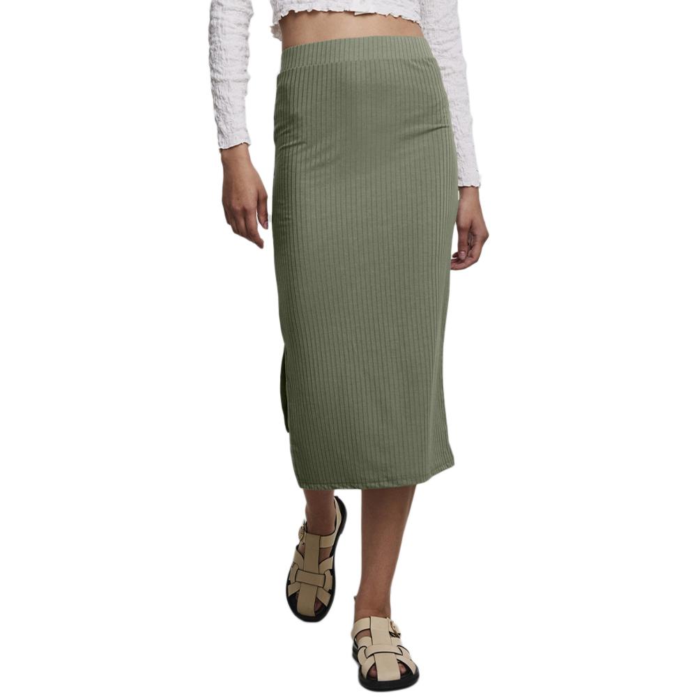 Pieces Jupe Midi Kaki Femme Pieces Kylie