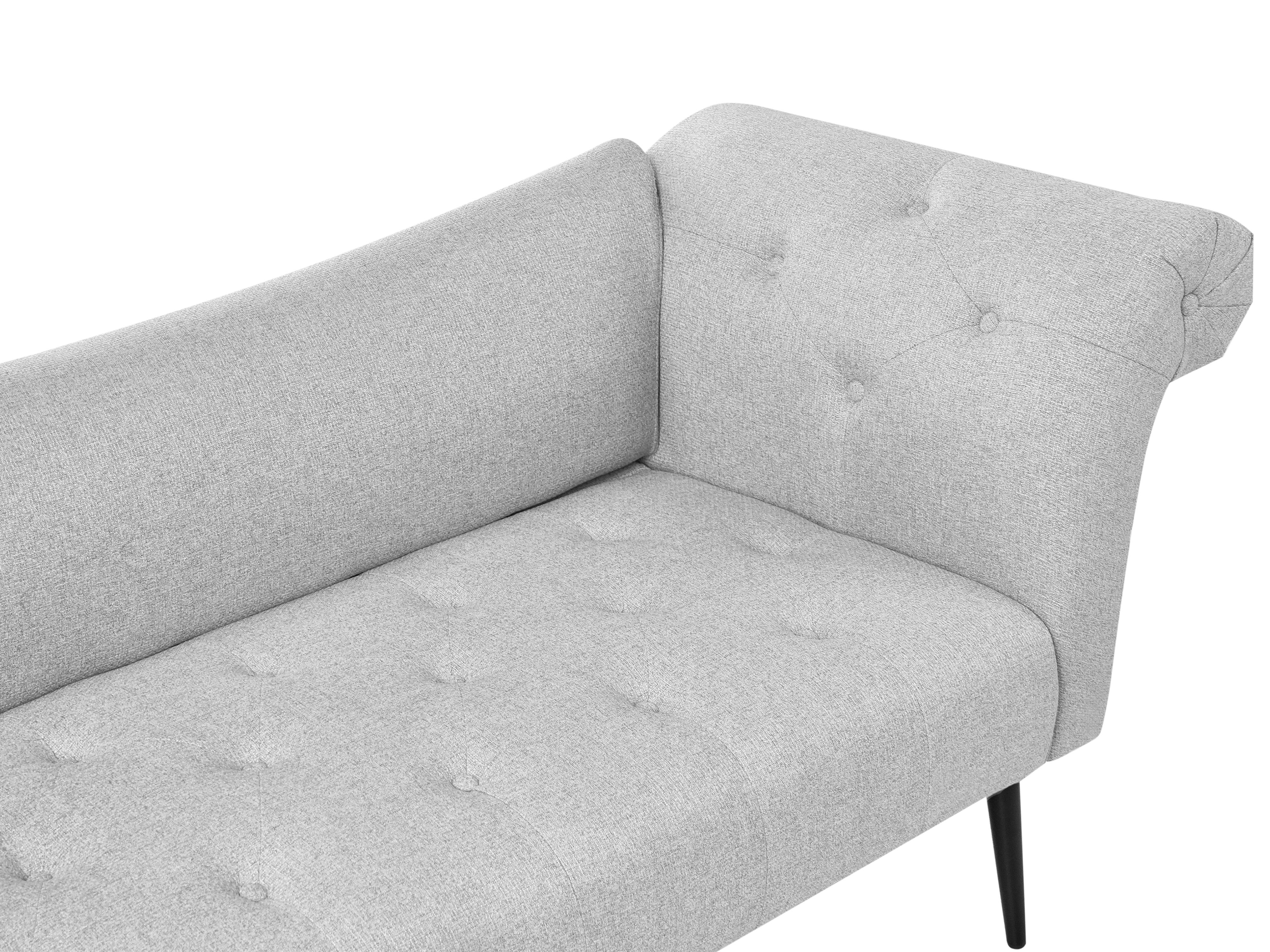 Chaise longue NANTILLY Stof Lichtgrijs