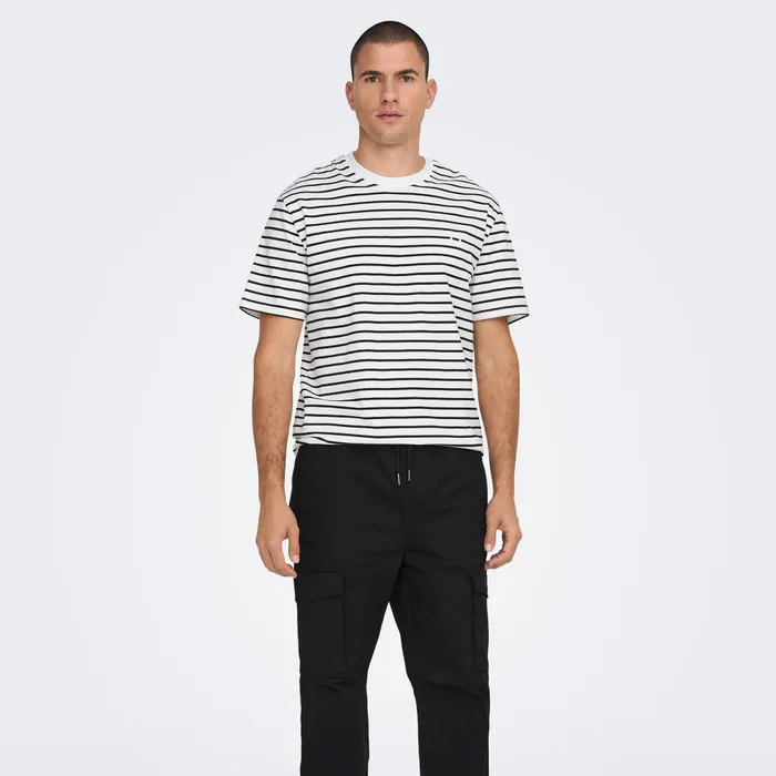Only & Sons Henry Stripe Shirt Heren
