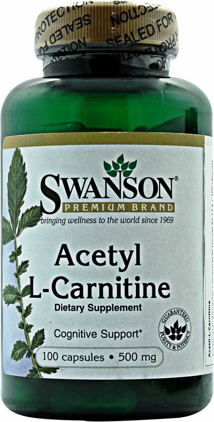 Acetil-L-Carnitina Swanson 500mg 100 cápsulas