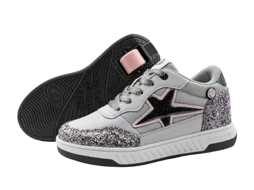 Breezy Grå Star Glitter Rullesko | SkatePro
