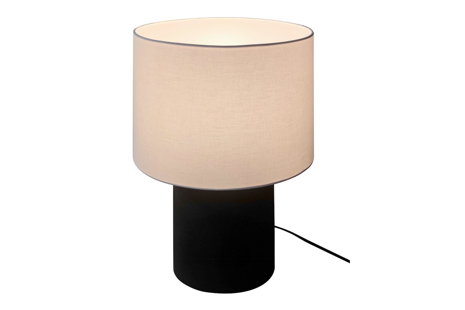 San Remo bordlampe Sort med linfarget skjerm E27
