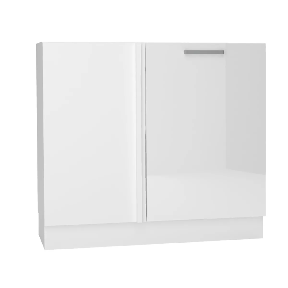 Pegane Meuble bas d'angle cuisine - Blanc
