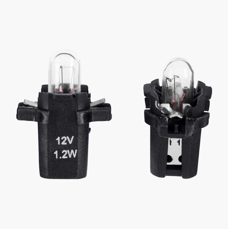 Glødepære BAX8.3d, 12 V, 1,2 W, 2 stk.