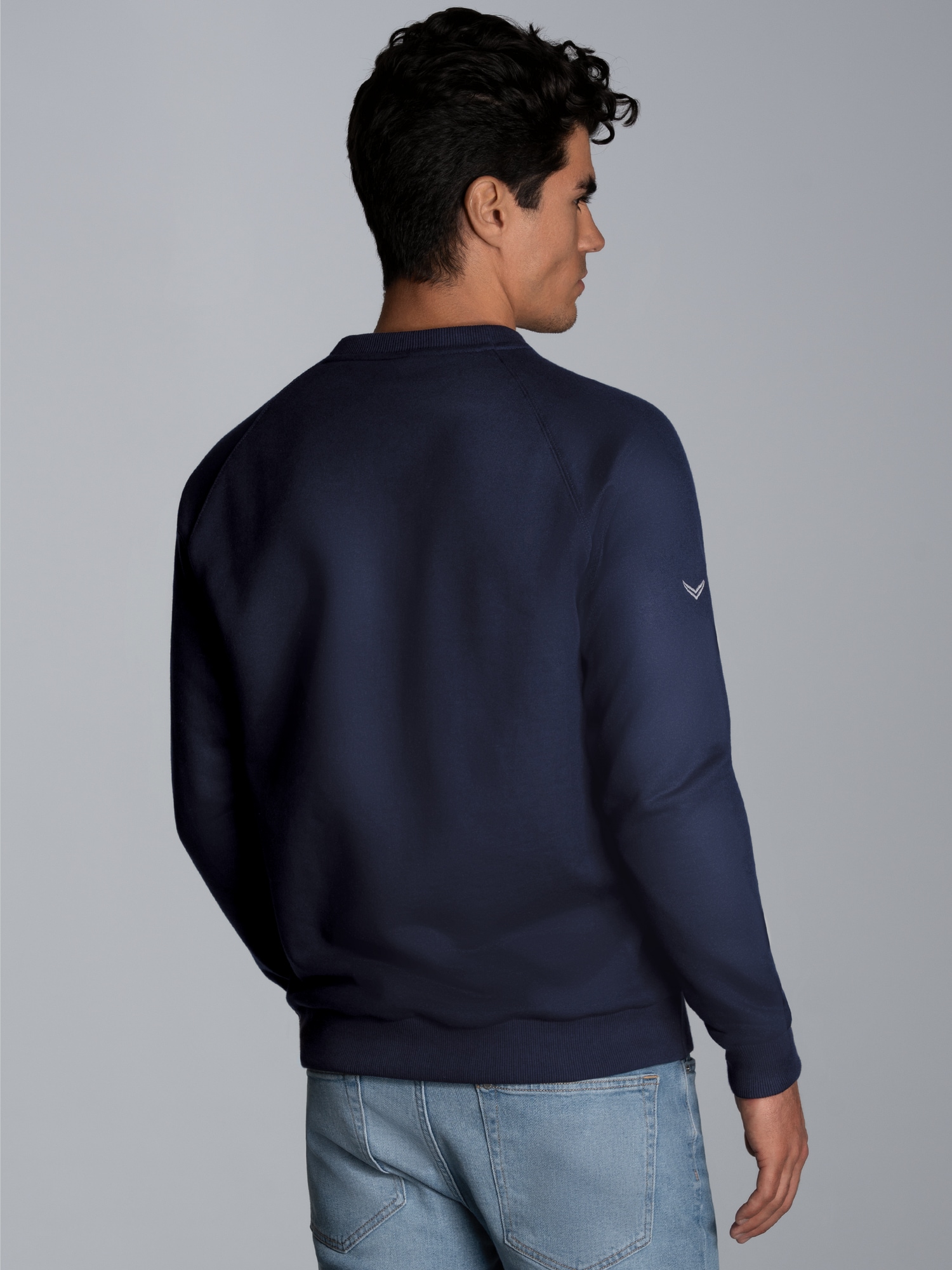 Sweatshirt mit angerauter Innenseite Navy