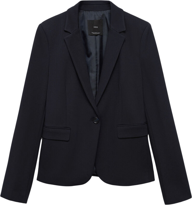 MANGO Suit jacket with pockets Navy