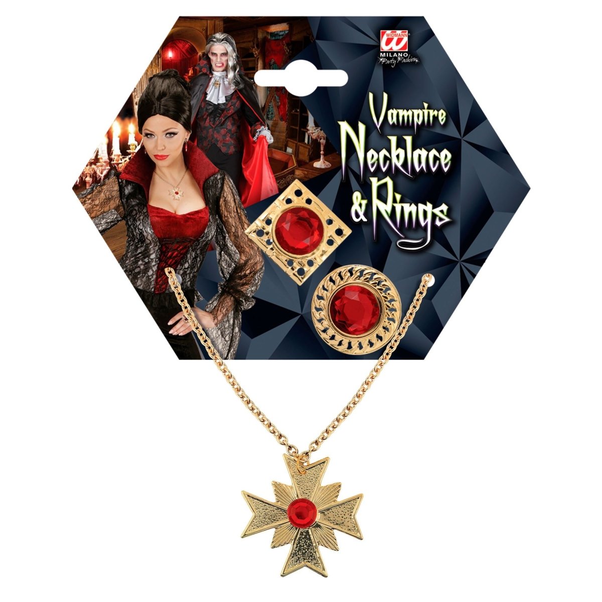 Halloween Accessoireset Rood Goud 3 delig