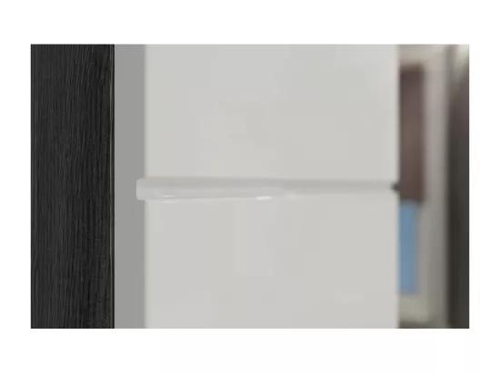 Colonne de salle de bain SCOTT – 2 portes et 1 tiroir – Gris foncé et blanc – 37x191x31 cm