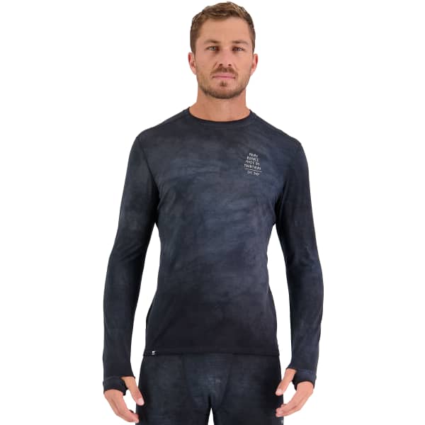 T-shirt thermique MONS ROYALE M CASCADE LS MBM WASH GRAFFITI BLACK ACID