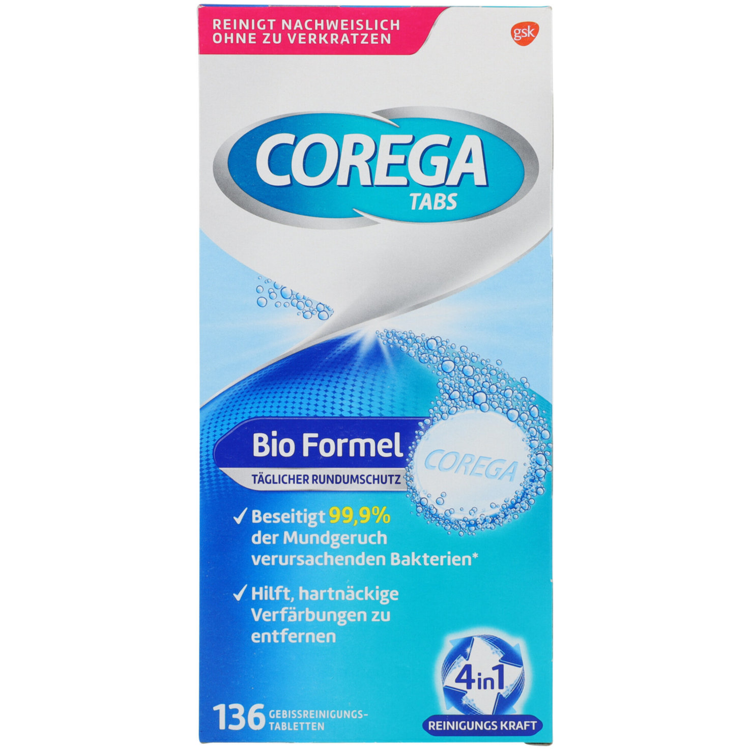 Corega Tabs Bio-Formel 136 Stück