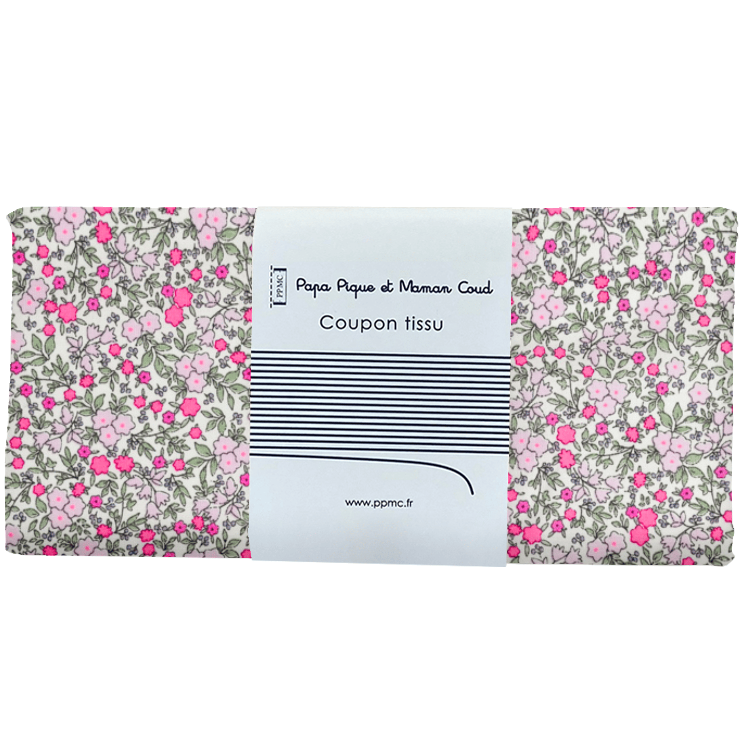 Coupon Tissu 50 Cm Ex2431 Floral Mini Rose Fluo