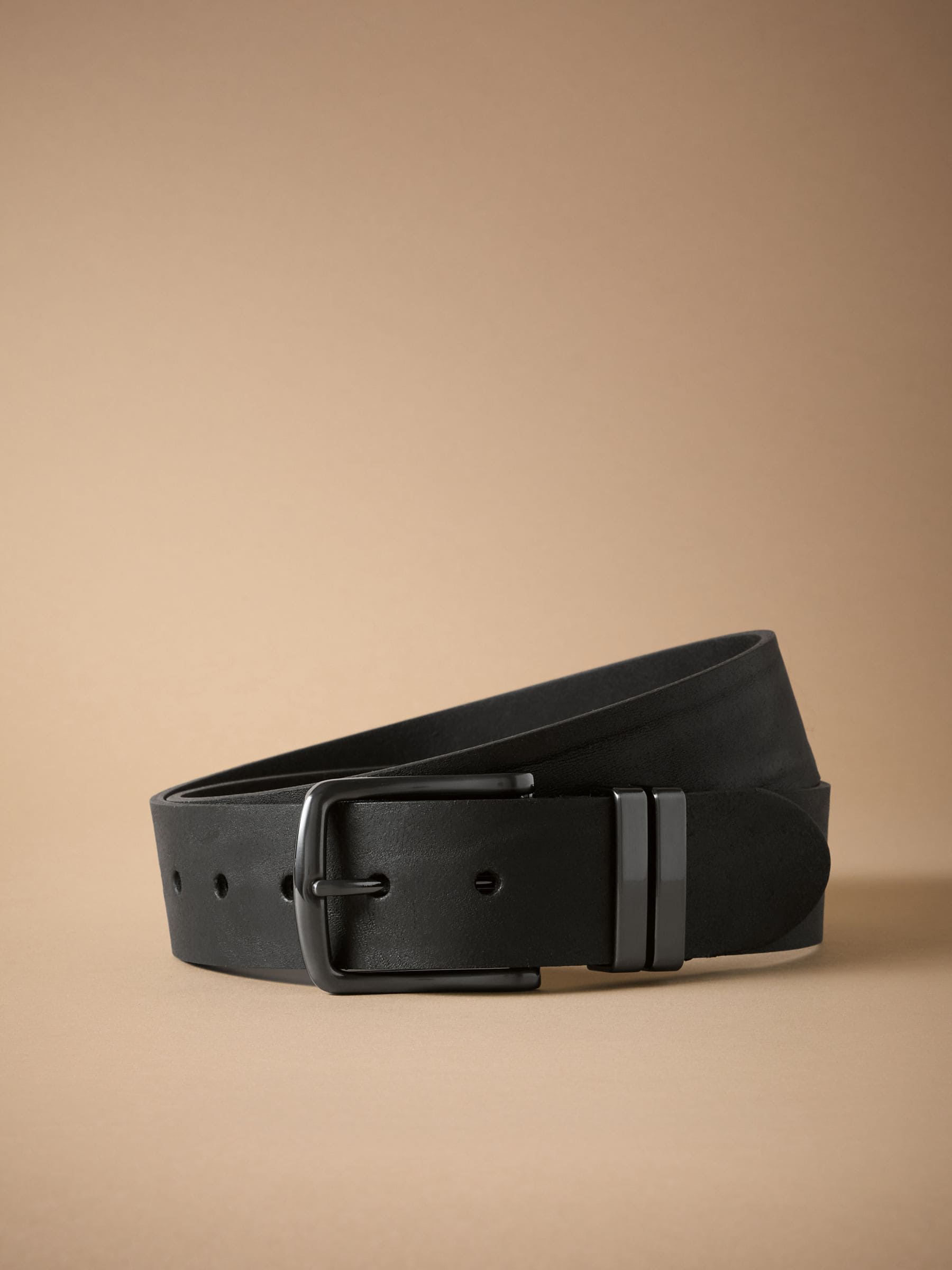 Zwart - Signature leren riem