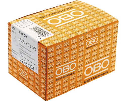 OBO plakclip 13-17 mm L40 grijs 100 stuks 2228904L40GR