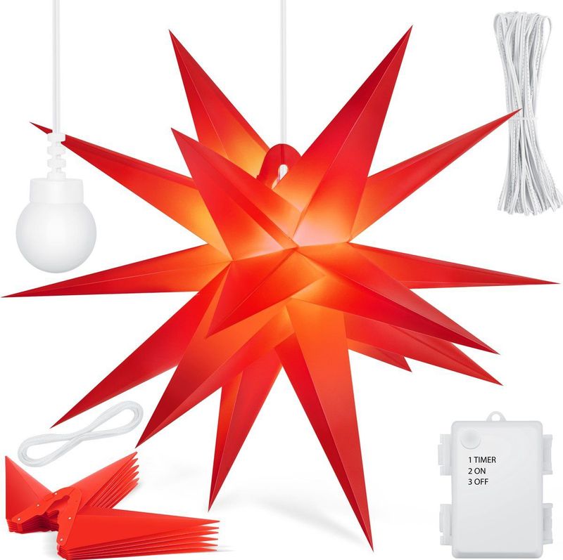 KESSER - Verlichte Ster - Kerstdecoratie - Waterdicht - 3D-Design