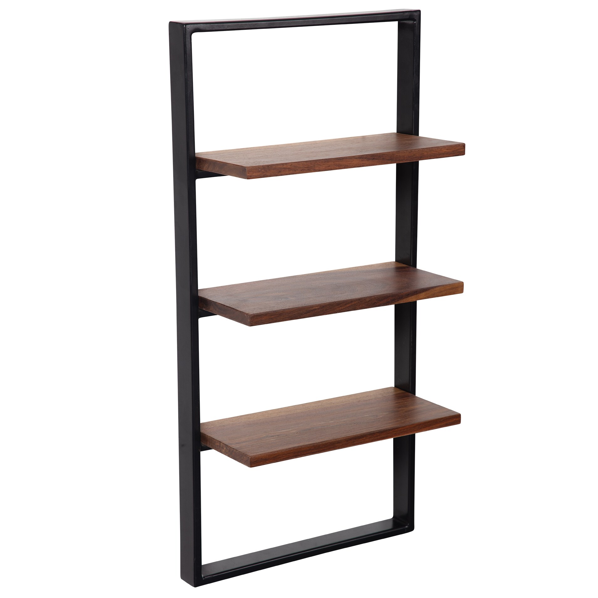 Wandregal FineBuy Hängeregal 35x70x15 cm Massivholz Metall Regal Industrial