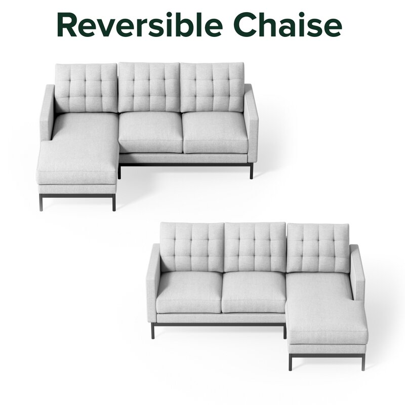 Thompson 77.6&prime;&prime; Wide Reversible Modular Sofa & Chaise