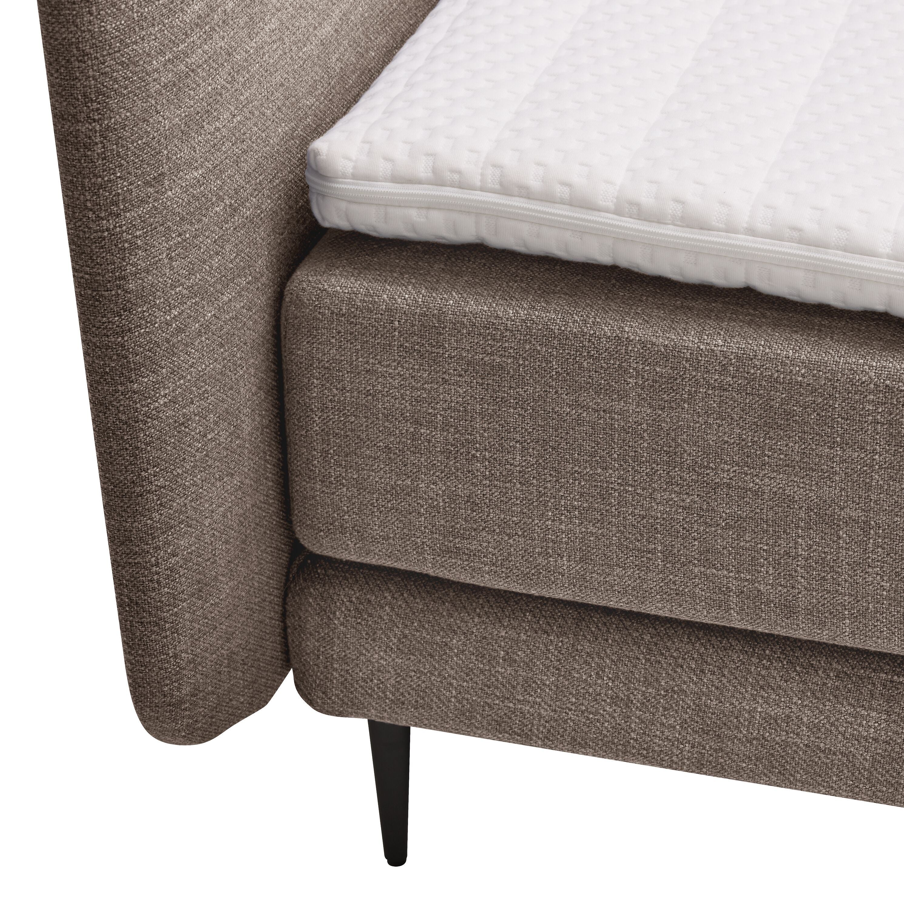 bico GOODNIGHT Boxspringbett - Hellbraun / B: 180.0 cm x T: 200.0 cm