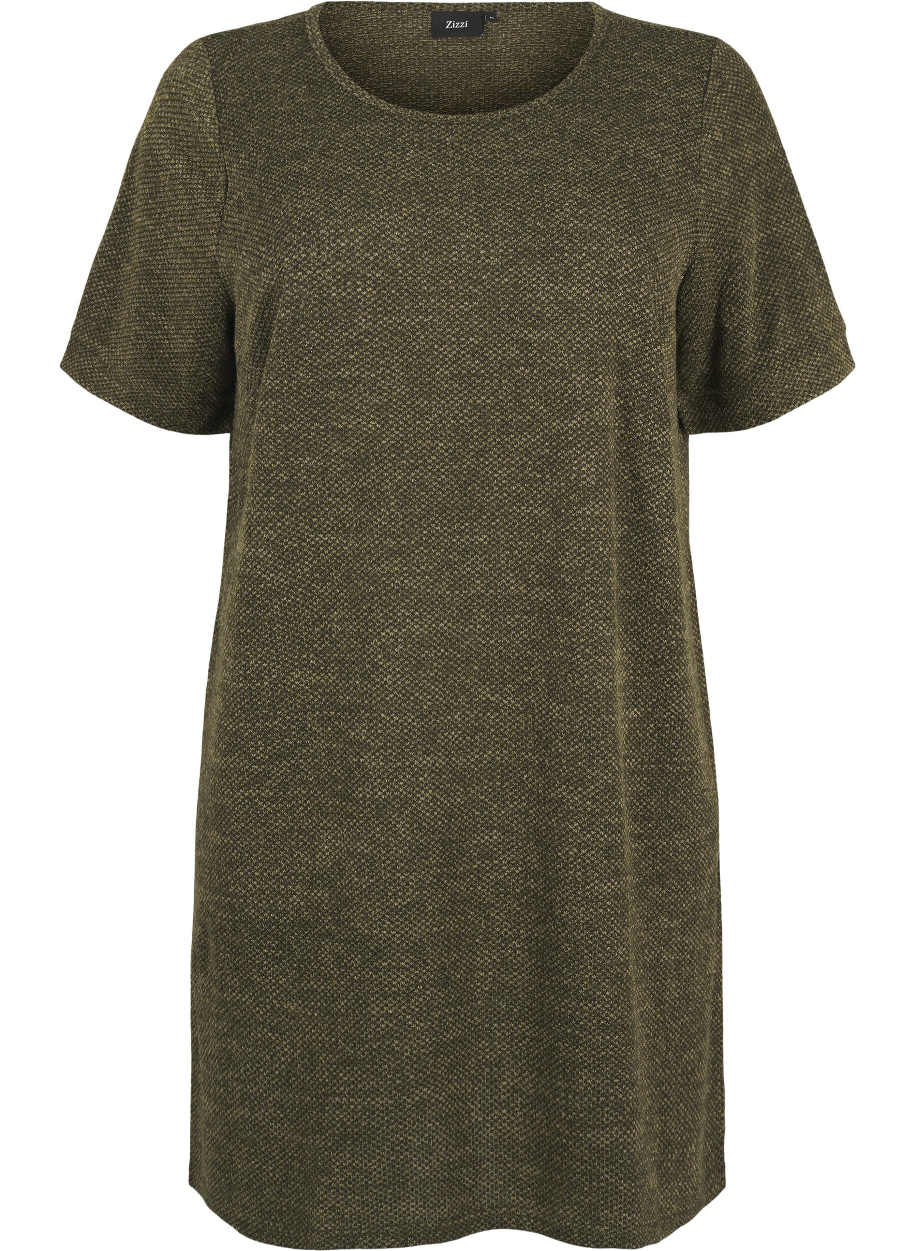 T-shirt kjole med korte ærmer