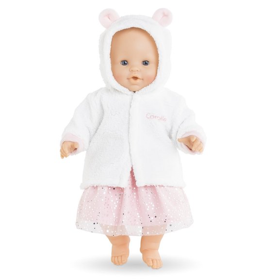 Manteau soir de fête pour poupon 36 cm